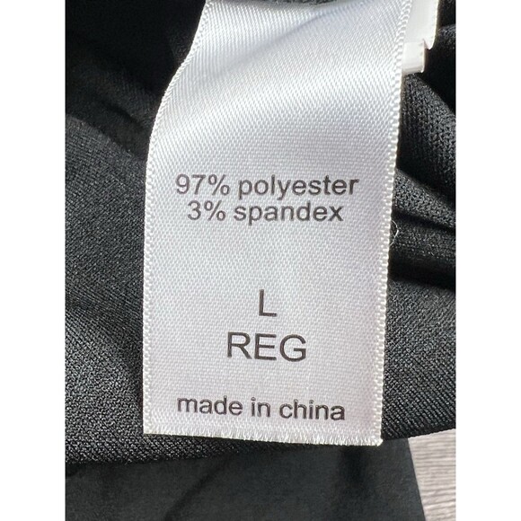 Maurices Black Paperbag High Rise Tie Waist Tapered Crepe Pants Size L - Picture 14 of 16